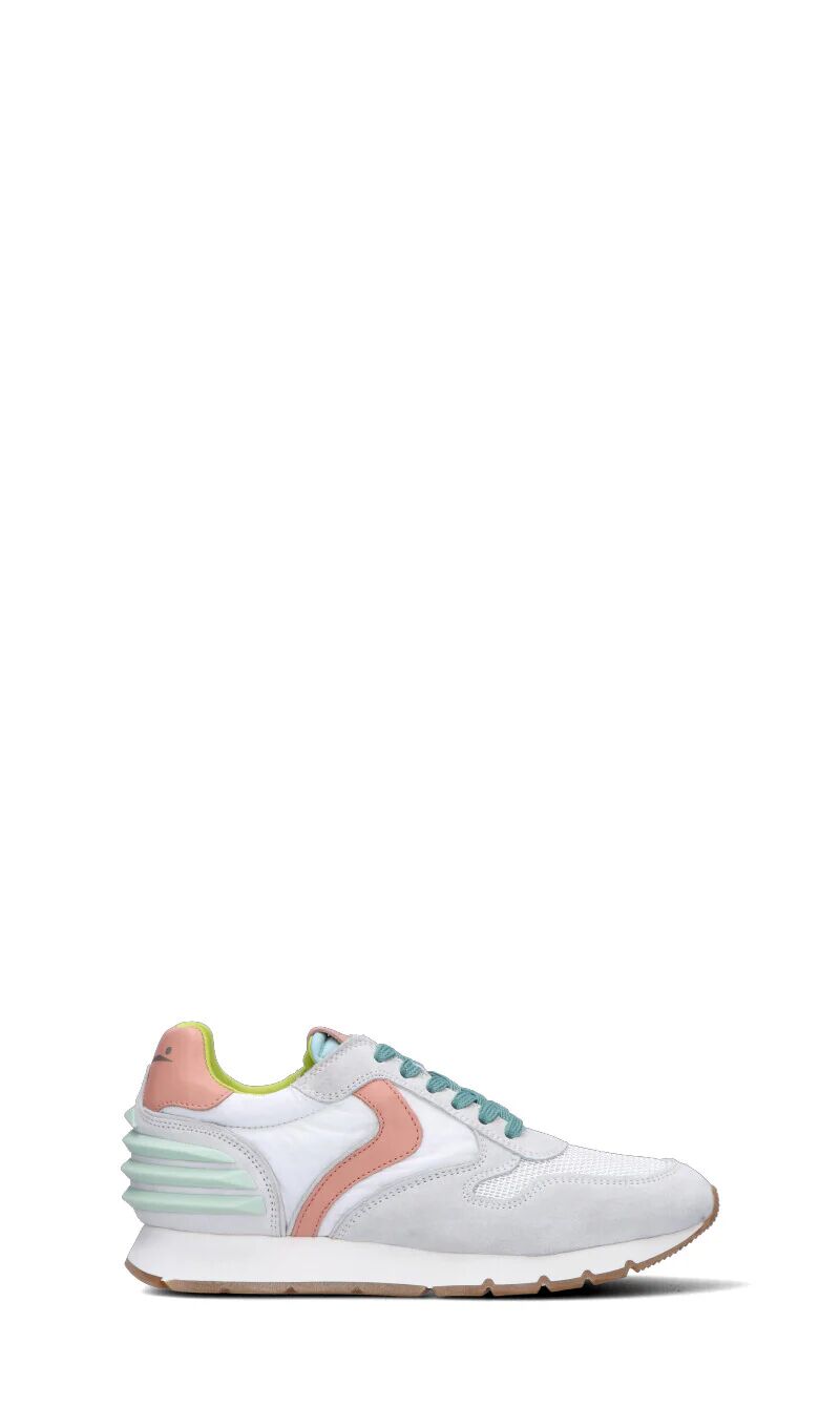 VOILE BLANCHE Sneaker donna bianca/rosa in suede BIANCO 38