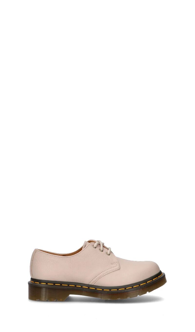 Dr Martens Stringata donna beige in pelle BEIGE 36