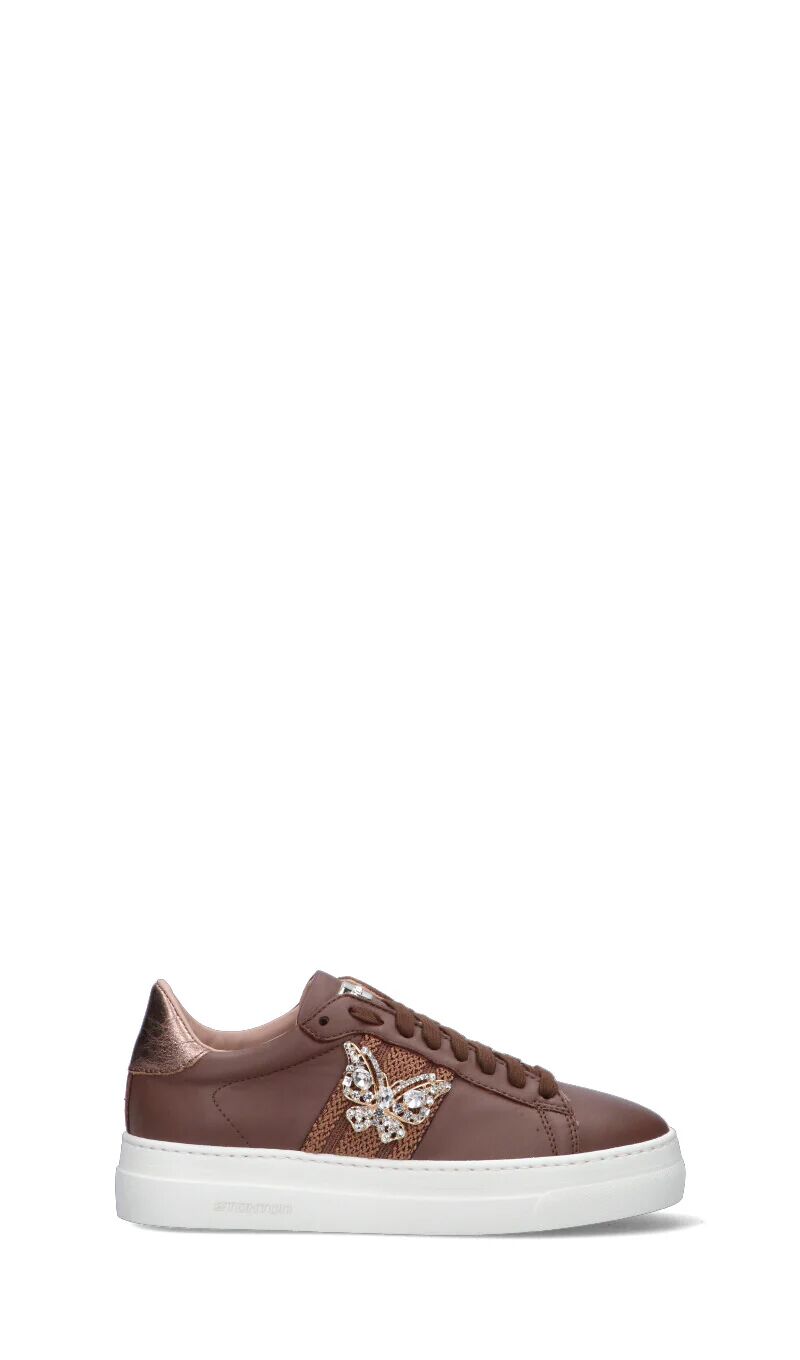 STOKTON Sneaker donna marrone in pelle MARRONE 40