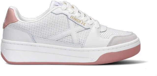 MUNICH Sneaker donna bianca/rosa in pelle BIANCO 37