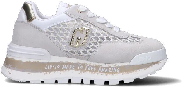 Liujo Sneaker donna bianca/beige/oro in suede BIANCO 38