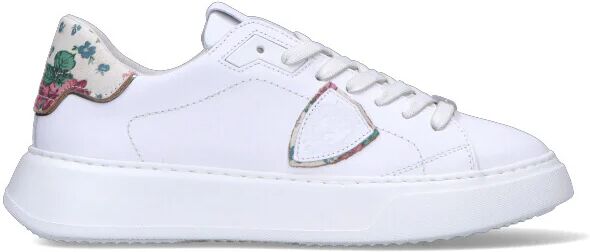 PHILIPPE MODEL Sneaker donna bianca/rossa/verde in pelle BIANCO 41