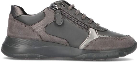 Geox Sneaker donna grigia in pelle in suede GRIGIO 38