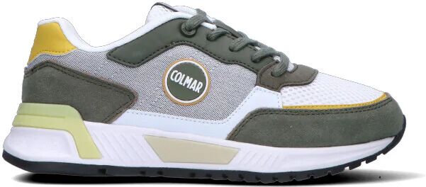 Colmar Sneaker donna bianca/verde militare/gialla in suede BIANCO 39