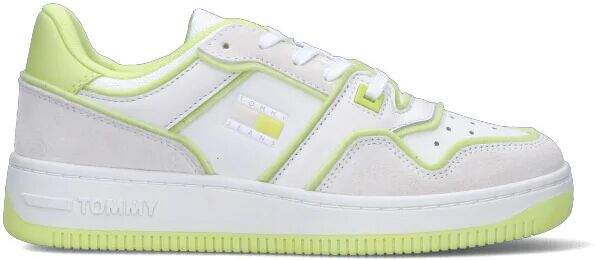 Tommy Hilfiger Sneaker donna bianca/verde in pelle BIANCO 39