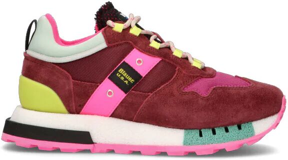 Blauer Sneaker donna bordeaux in pelle MARRONE 38