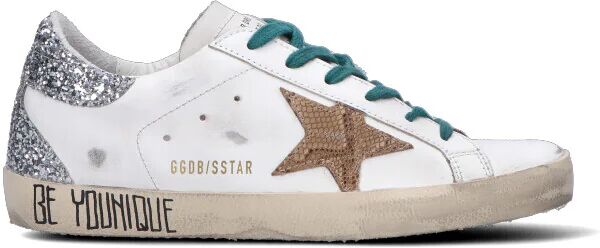 GOLDEN GOOSE SUPER-STAR CLASSIC Sneaker donna bianca/argento in pelle ARGENTO 40