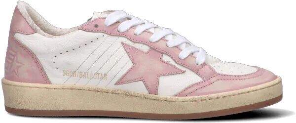 GOLDEN GOOSE BALLSTAR Sneaker donna bianca/rosa in pelle BIANCO 39