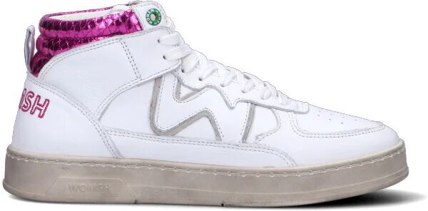 WOMSH Sneaker donna bianca/fucsia in pelle BIANCO 40