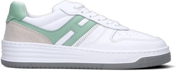 Hogan Sneaker donna bianca/acquamarina in pelle BIANCO 38