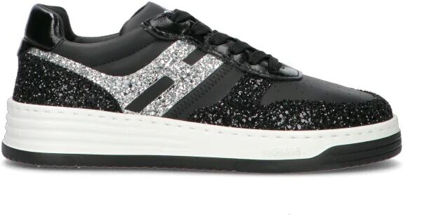 Hogan Sneaker donna nera/argento in pelle NERO 39