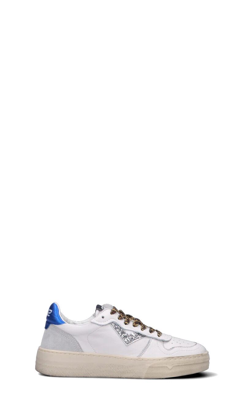 QUATTROBARRADODICI Sneaker donna bianca/blu in pelle BIANCO 40