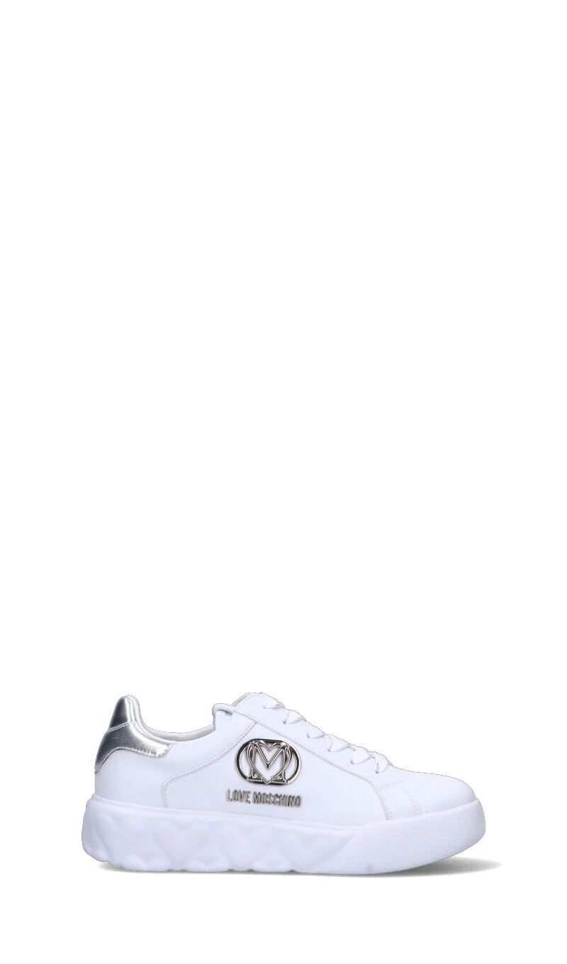 Moschino Sneaker donna bianca/argento in pelle ARGENTO 41