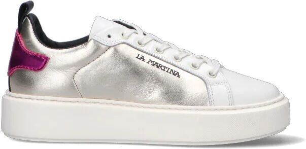 La Martina Sneaker donna bianca/oro in pelle BIANCO 38