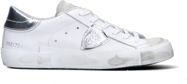 PHILIPPE MODEL Sneaker donna bianca/argento in pelle BIANCO 41