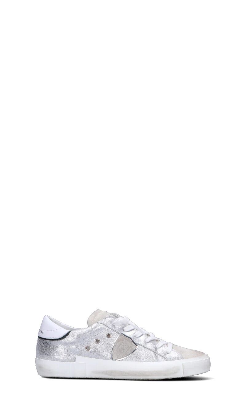 PHILIPPE MODEL Sneaker donna argento in pelle ARGENTO 36