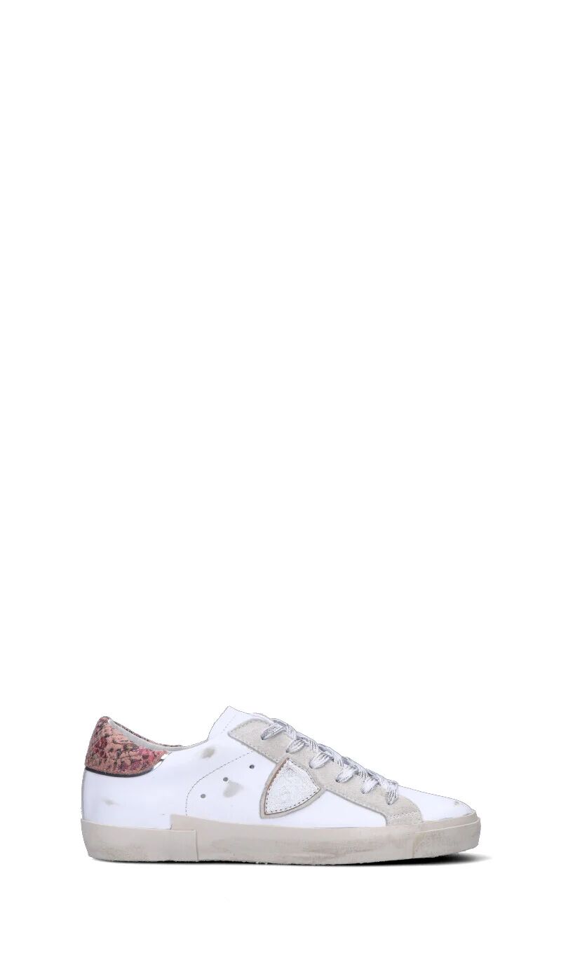 PHILIPPE MODEL Sneaker donna bianca/argento/rosa in pelle BIANCO 40