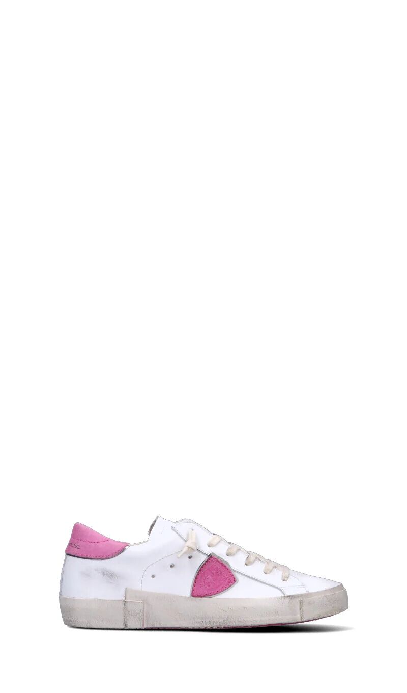 PHILIPPE MODEL Sneaker donna bianca/rosa in pelle BIANCO 40