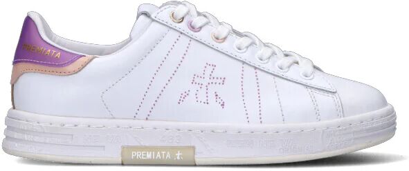 Premiata Sneaker donna bianca/rosa in pelle BIANCO 39