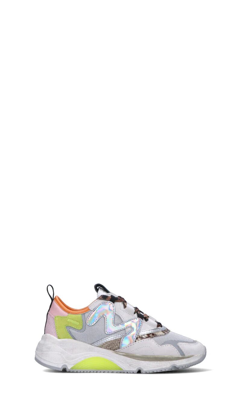 MANILA GRACE Sneaker donna bianca/argento in pelle GRIGIO 36