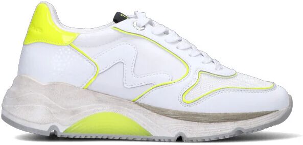 MANILA GRACE Sneaker donna bianca/gialla in pelle BIANCO 36