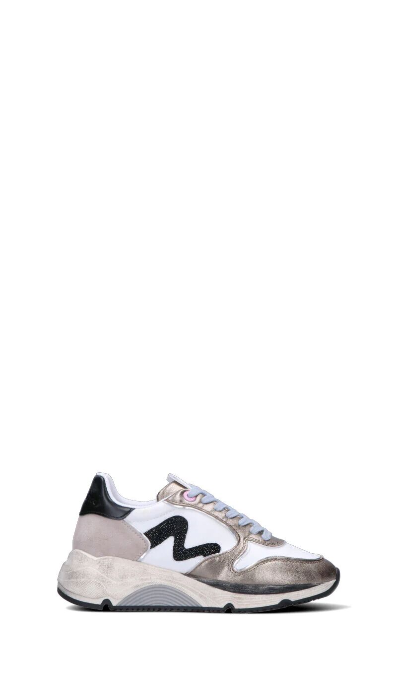 MANILA GRACE Sneaker donna bianca/nera in pelle BIANCO 36