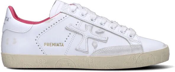 Premiata Sneaker donna bianca/rosa in pelle BIANCO 41