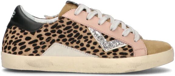 QUATTROBARRADODICI Sneaker donna beige/rosa in cavallino BEIGE 38