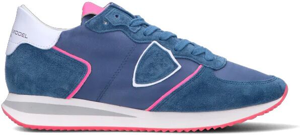 PHILIPPE MODEL Sneaker donna blu/rosa in suede BLU 38