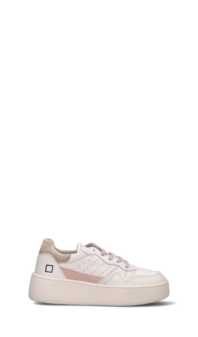 D.A.T.E. Sneaker donna panna/rosa in pelle BIANCO 41