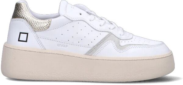 D.A.T.E. Sneaker donna bianca/oro in pelle BIANCO 41