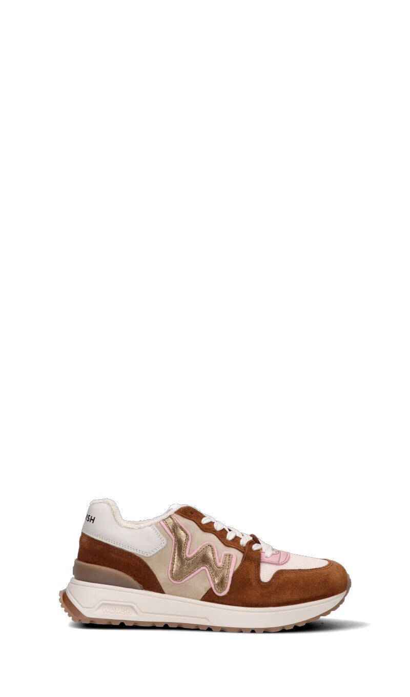 WOMSH Sneaker donna marrone/beige in pelle BEIGE 39