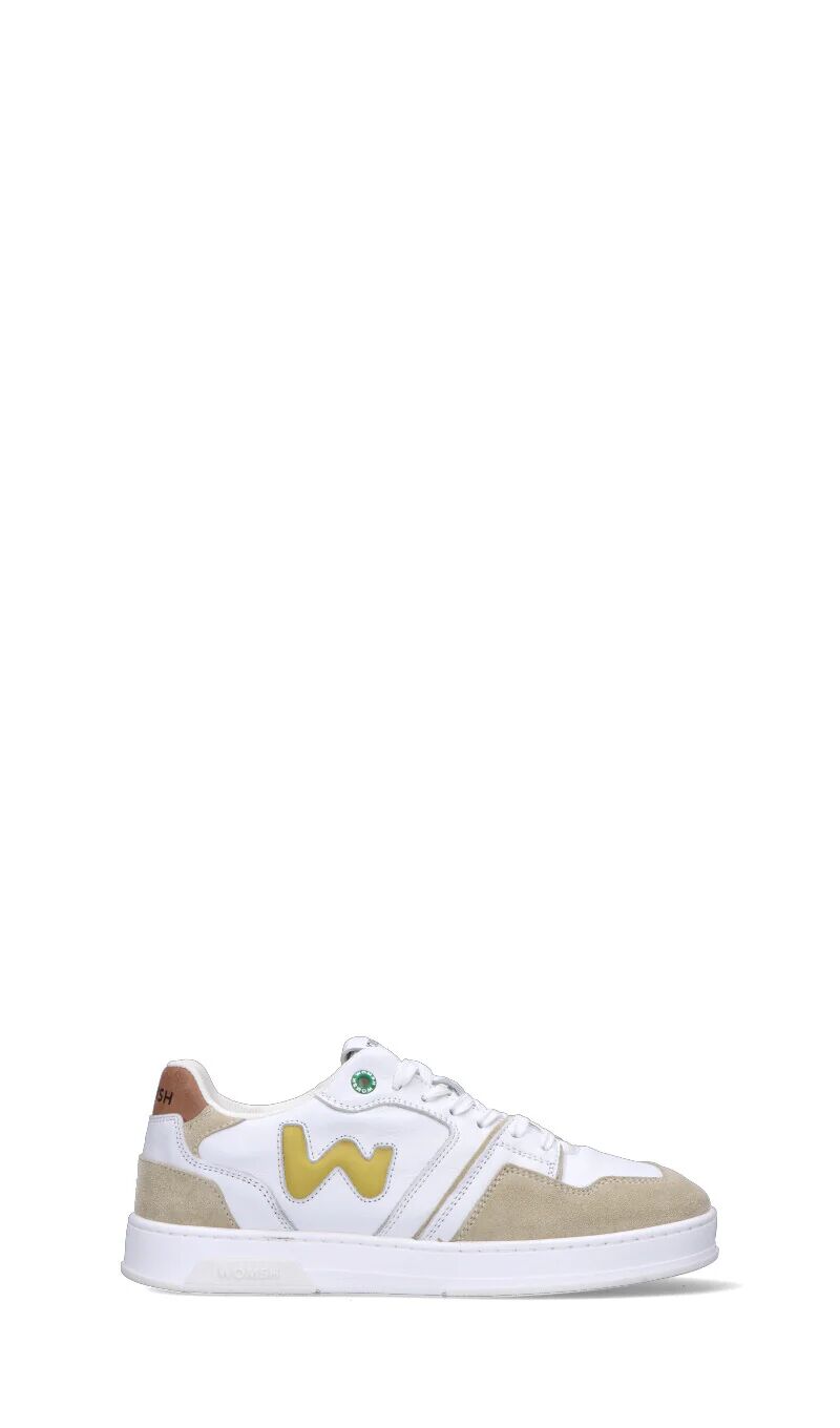 WOMSH Sneaker donna bianca/gialla in pelle BIANCO 40