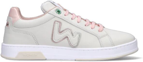 WOMSH Sneaker donna bianca/rosa in pelle BIANCO 39