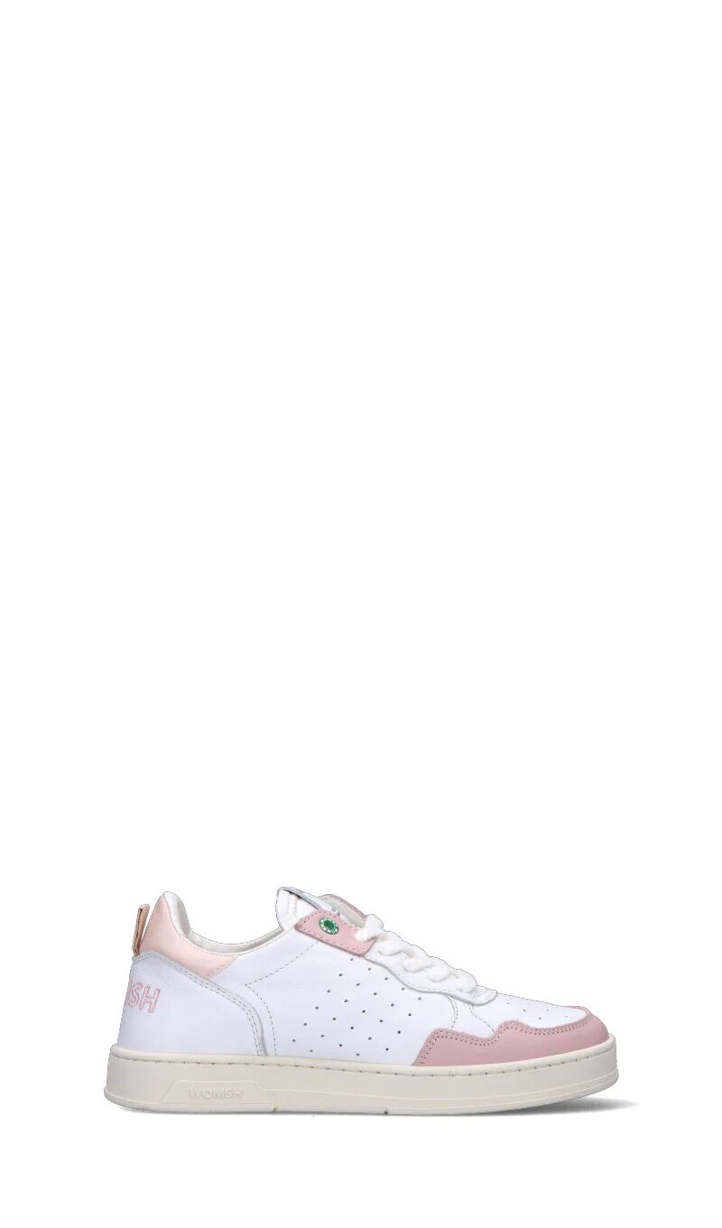 WOMSH Sneaker donna bianca/rosa in pelle BIANCO 37