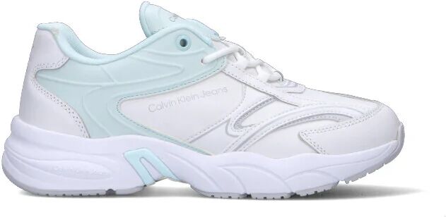 Calvin Klein Sneaker donna bianca/azzurra in pelle BIANCO 38