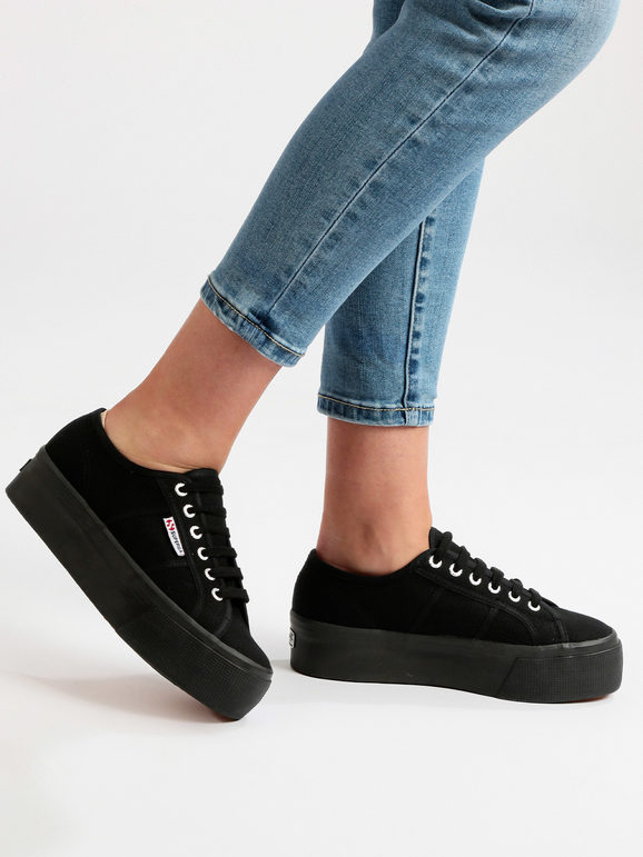 Superga 2790 PLATFORM Sneakers donna in tela con platform Sneakers Basse donna Nero taglia 37