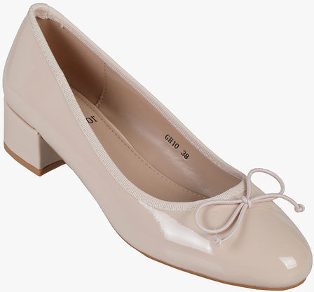 la flor Ballerine donna lucide con tacco Ballerine donna Beige taglia 41