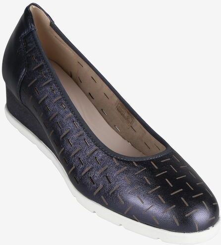 Cinzia Ballerine in pelle con zeppa donna Ballerine donna Blu taglia 37