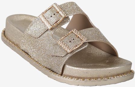 Solo Soprani Ciabtte donna in gomma con strass Ciabatte donna Oro taglia 35