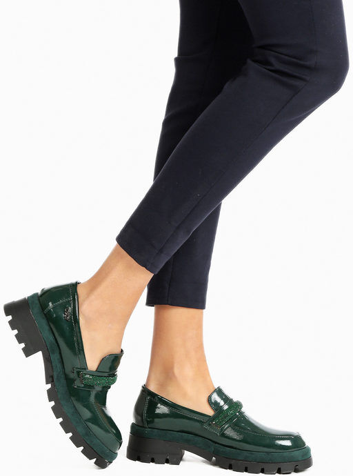 Osey Mocassini da donna con platform Mocassini donna Verde taglia 36