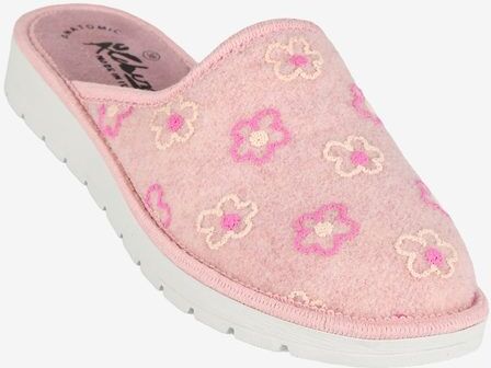 A Piedi Liberi Pantofole donna in feltro con fiori Pantofole donna Rosa taglia 36