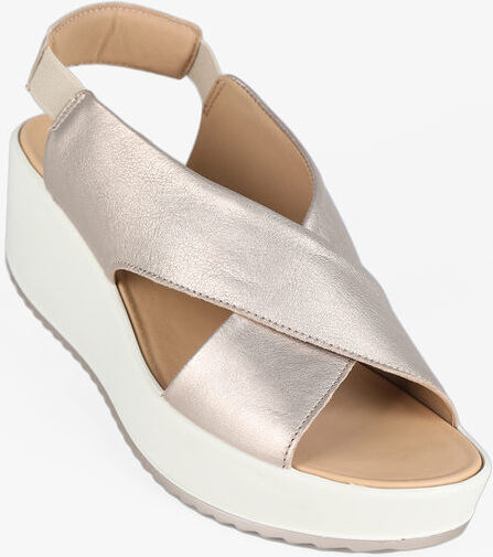 IGI&Co ; Sandali in pelle da donna modello slip on Sandali con Zeppa donna Beige taglia 38