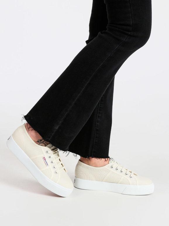 Superga Scarpe donna in tela con platform 2730 COTU Sneakers Basse donna Beige taglia 39