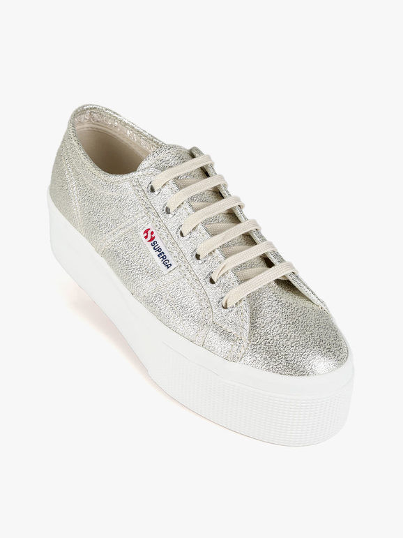 Superga Scarpe in tela donna con platform 2790 LAME Sneakers Basse donna Beige taglia 39