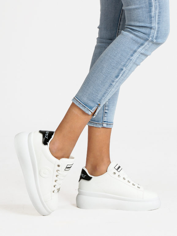 SaraLòpez Sneakers da donna con platform Sneakers con Zeppa donna Bianco taglia 41
