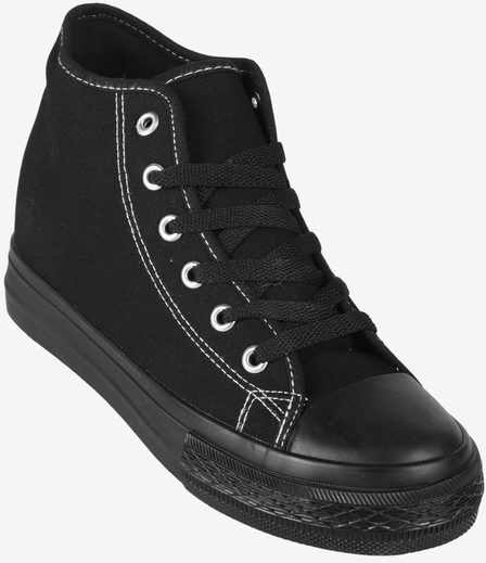 Original Marines Sneakers donna alte in tela con zeppa interna Sneakers Alte donna Nero taglia 38