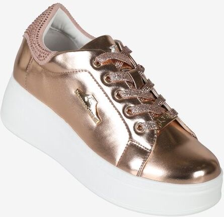 Nazareno Gabrielli Sneakers donna effetto metalizzato con zeppa Sneakers con Zeppa donna Rosa taglia 40