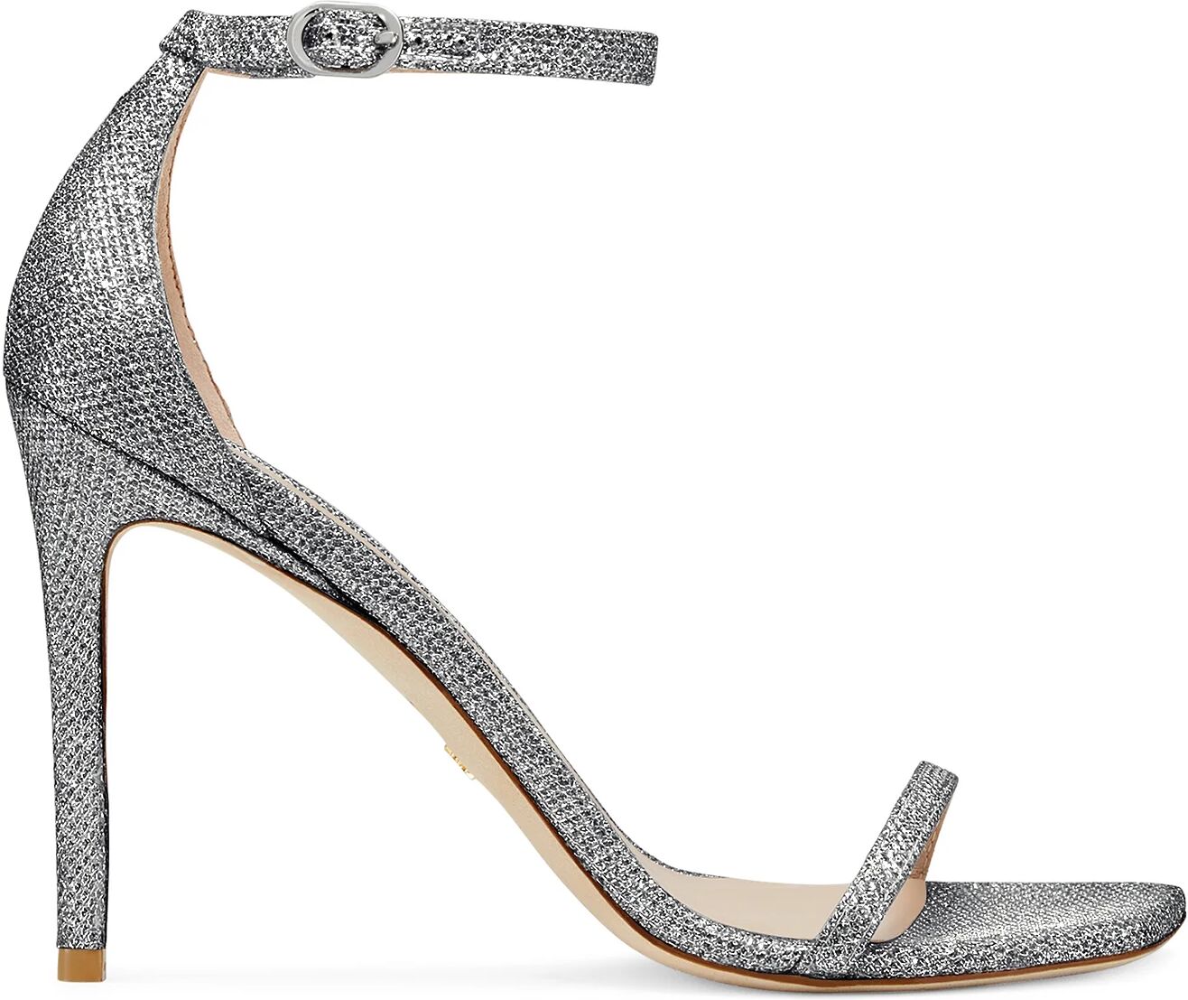 Stuart Weitzman Nudistcurve 100 Sandal - Donna Sandali Argento 36