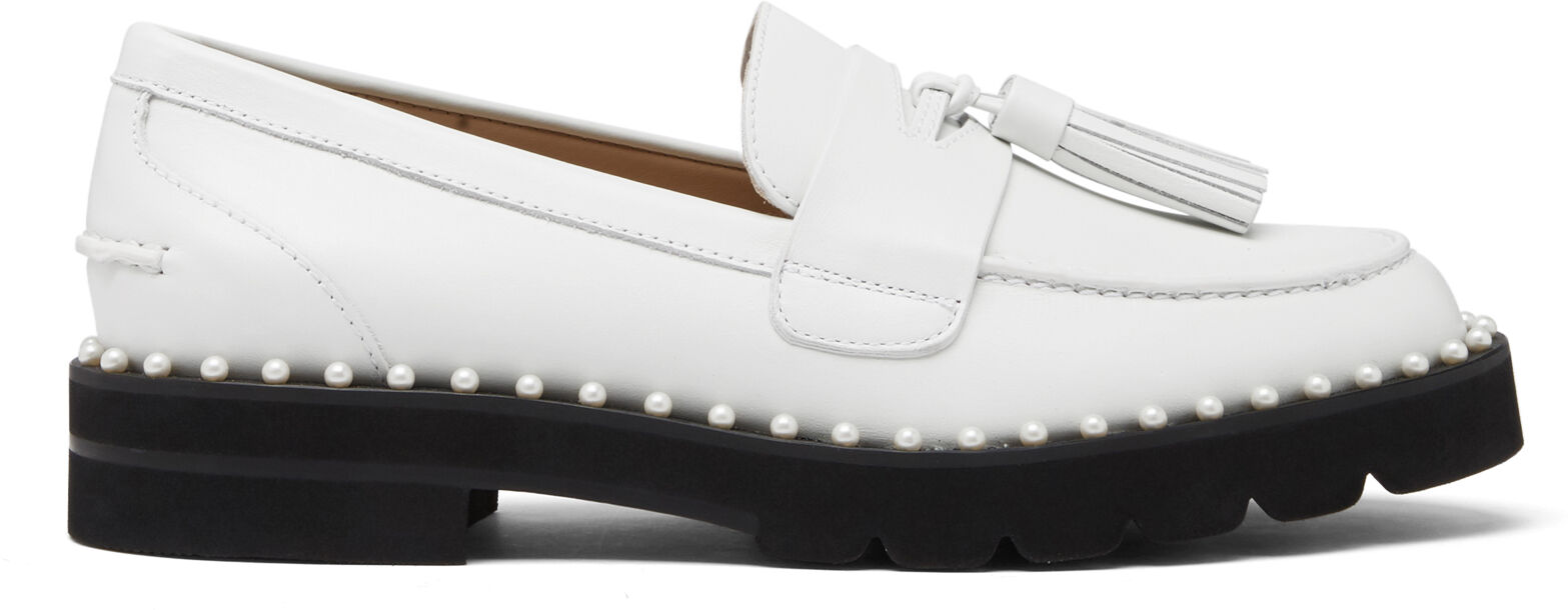 Stuart Weitzman Mila Lift Pearl Loafer - Donna Mocassini E Scarpe Basse Bianco 38.5